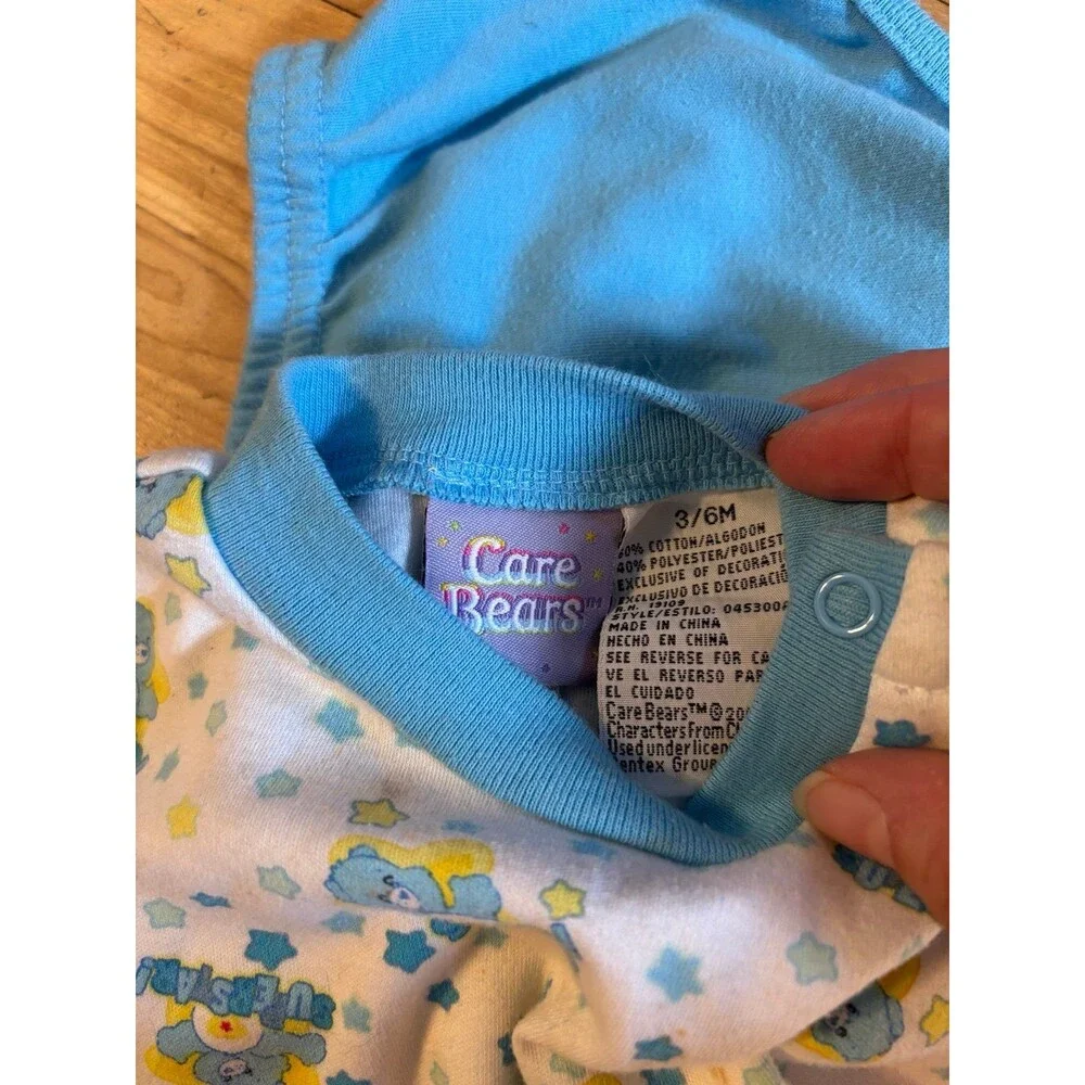 3/6 Mths Vtg Y2K Care Bears Shirt Diaper Cover Outfit Set Bloomers